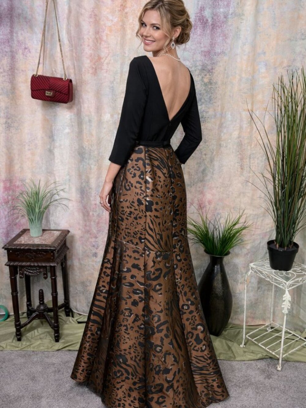 New 📌 Eliza J.  WILD OVER ANIMAL PRINT Stunning Ball Dress - Picture 2 of 16